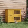 Wooden Bunny Hutch with Ramp, Indoor/Outdoor - 2 of 4