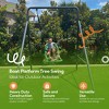 gobaplay Boat Tree Swing, 53" x 25" Outdoor Platform Saucer with Adjustable Rope, Dark Green (Swingset Frame Not Included) - 2 of 4