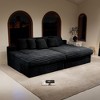 118.1"66.9" Plush Corduroy 2-Piece Modular Sectional Sofa with No Assembly Required and Comfortable Chaise Lounge - 3 of 4