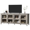 TV Stand for 65 Inch, Entertainment Center with Storage Cabinet and 4 Sliding Glass Doors, Mid Century Modern Media TV Console Table - 2 of 4