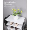 Gulches 38 in H x 17 in W White Particle Board Shoe Storage Cabinet with 7 Tier Hooks Vertical Organizer - 3 of 4