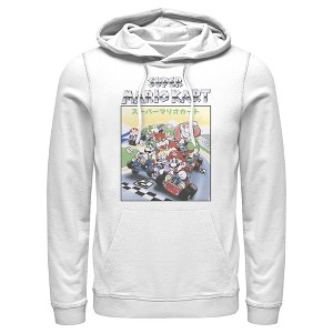 Men's Nintendo Mario Kart Retro Collage Pull Over Hoodie - 1 of 3