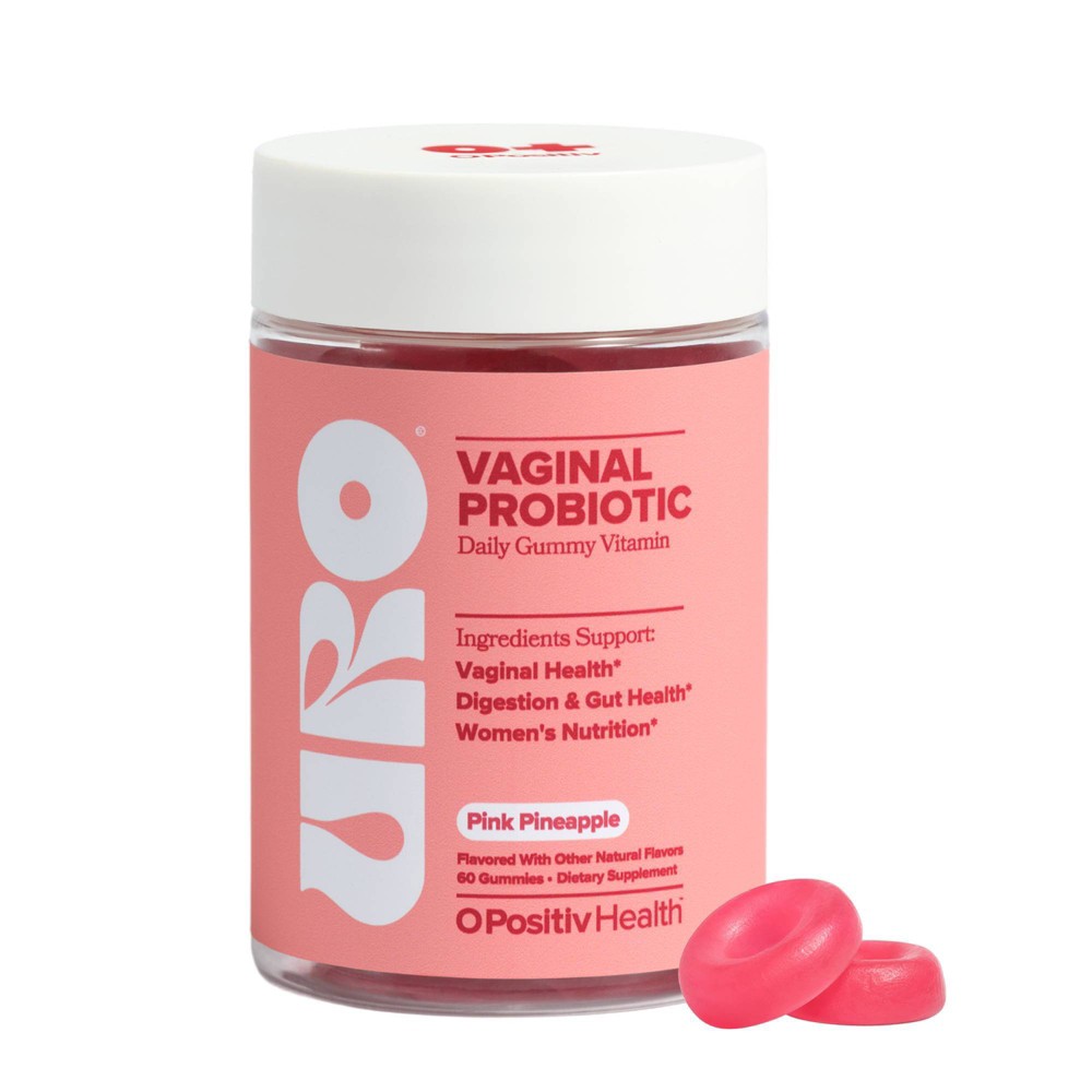 O Positiv URO Vaginal Probiotic Gummies for Vaginal Health, Vaginal Freshness, Digestion & Gut Health - 60ct