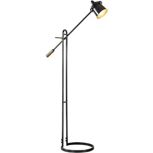 Uttermost Modern Floor Lamp 63 3/4" Tall Dark Oil Rubbed Bronze Brass Adjustable Boom Arm Pivoting Shade for Living Room Reading - 1 of 1