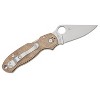 Spyderco Para 3 Brown Canvas Micarta Folding Pocket Knife with CPM CRU-Wear Blade Steel | Outstanding Balance of Edge Retention and Toughness, Brown - 3 of 4