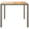 vidaXL Patio Table, 35.4"x35.4"x29.5" Poly Rattan and Acacia Wood Gray - 3 of 4