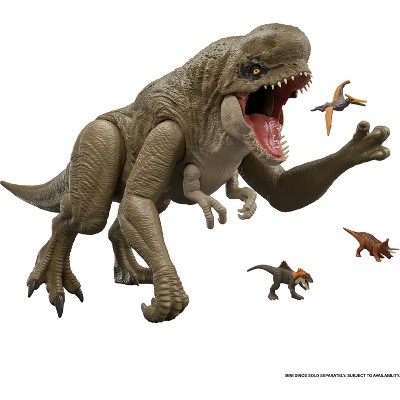 Детские фигурки Jurassic World Rebirth Super Colossal Distortus Rex Dinosaur Figure, 31 Inch, Swallows Minis — фото 5