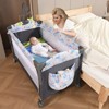 VEVOR Baby Bassinet, 77 lbs Load Capacity, Easy to Fold Portable Baby Bassinet Bedside Sleeper with Storage Basket and Wheels - 2 of 4