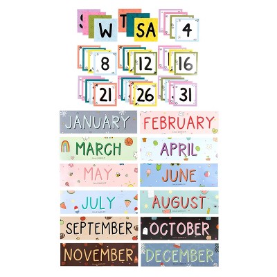 45 Pieces Scribbling Calendar Numbers for Classroom Calendar Numbers  Teacher