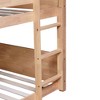 NicBex Twin over Twin Bunk Bed House Shape Wooden Bed Frame with Headboard, Ladder and Full Length Guardrail, No Box Spring Required - 4 of 4