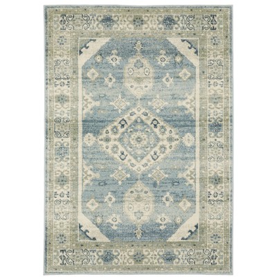 Oriental Weavers Branson BR03A Blue/ Grey Indoor Area Rug - 7'10" x 10'