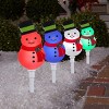 LED LightShow ColorMotion Deluxe Pathway Markers Snowmen Multicolor 4-Pack - 2 of 4