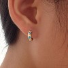 Cubic Zirconia Huggie Earrings 14k Gold Plated Tiny Earrings Small Huggie Hoop Earrings Simple Lightweight Hoops Gift for Women - 2 of 4