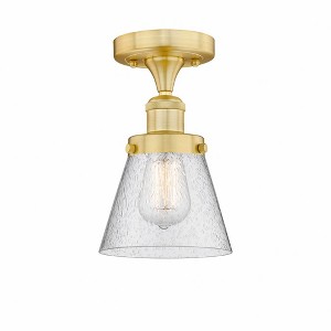 Cone - 1 Light Semi-Flush Mount In Industrial Style-8.25 Inches Tall and 6.5 Inches Wide - 1 of 1