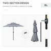 Gulches Dark Gray 108-Inch 3-Tier Patio Umbrella with Crank and Tilt - 4 of 4