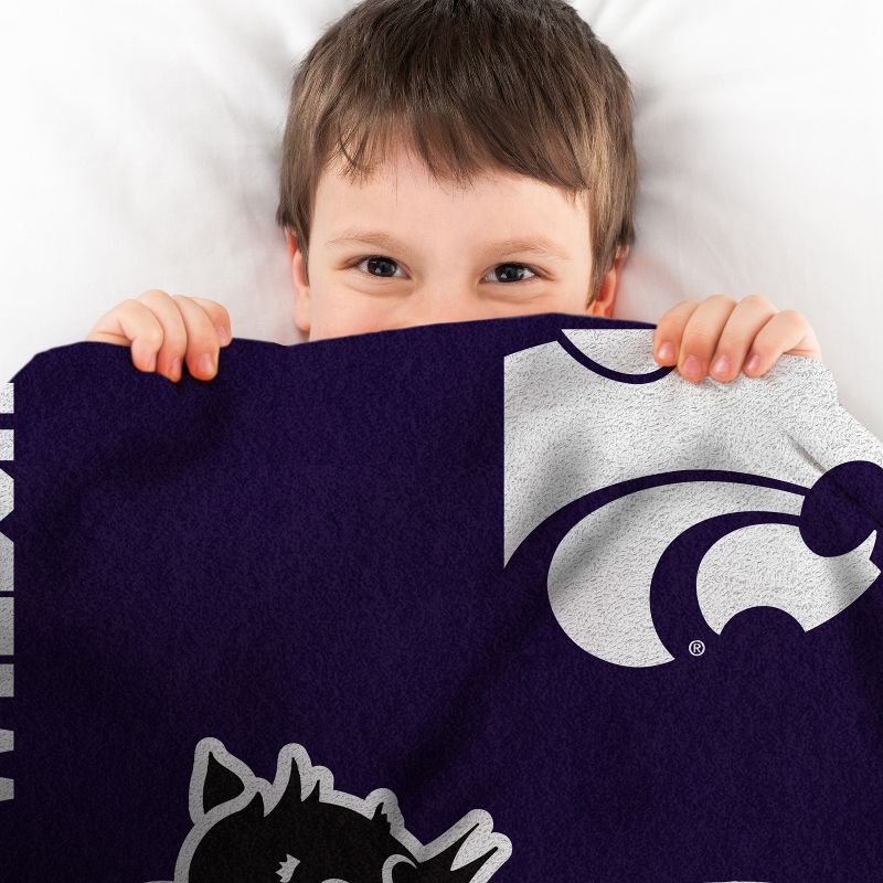 Sleep Squad Kansas State Wildcats Willie the Wildcat Mascot 60 x 80 Raschel Plush Blanket, 5 of 6