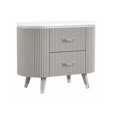Royal Hampton Nightstand, 2 Drawers, Cultured Stone Top