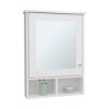 GlasFlength Decorative Wall Mirrors Wall Art Bathroom Decor Cabinet Open Storage Cabinet Mirrors for Bathroom Wall, White, 6.6"*20.9"*29" - 4 of 4