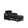 TiramisuBest 3 in 1 Sofa Foldable Sofa Bed Chair Convertible Recliner Adjustable Backrest Soft Velvet Feel Comfy Lounger - 2 of 4