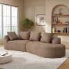 116" Modern Curved Fully Assembled 2-Piece Sectional Sofa with High-Density Fully Compressed Sponge, Chaise Lounge - 2 of 4