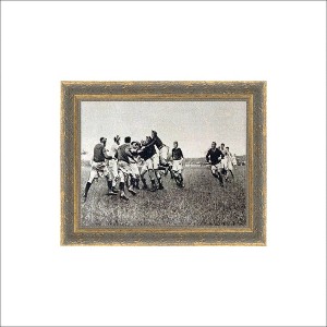 Petal Lane 10"x8" Football Game Patina Framed Wall Art Gold - 1 of 4