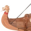 Old Modern Handicrafts Viking Small Ship Model – 15"x9"x12.5", Handcrafted Drakkar Replica with Dragon Head - 3 of 4
