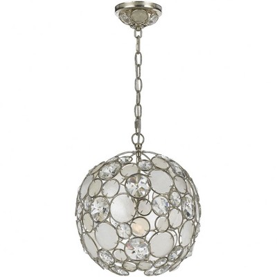 Crystorama Lighting Palla 1 - Light Pendant in  Antique Silver