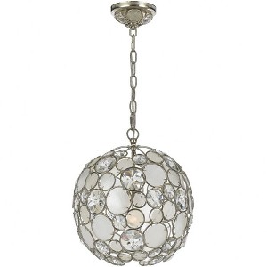 Crystorama Lighting Palla 1 - Light Pendant in  Antique Silver - 1 of 4