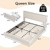 Bed Frame with Tall Tufted Wingback Headboard, Velvet Upholstered Platform Bed with 4 Storage Drawers, No Box Spring Needed - 2 of 4