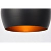Elegant Lighting Nora 1 Light Black plug-in pendant - 4 of 4