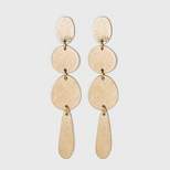 Worn Gold and Brushed Brass Mixed Shape Drop Earrings - Universal Thread™ Gold