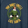 Women's - ELF - Christmas You Don't Smell Like Santa Lightweight French Terry Wide Neck Long Sleeve Shirt - 2 of 4