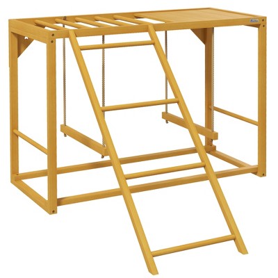 PawHut Chicken Activity Play w/ Swing Set for 3-4 Birds & Healthier Animals, Chicken Coop Accessory with Chicken Perches & Hen Ladder