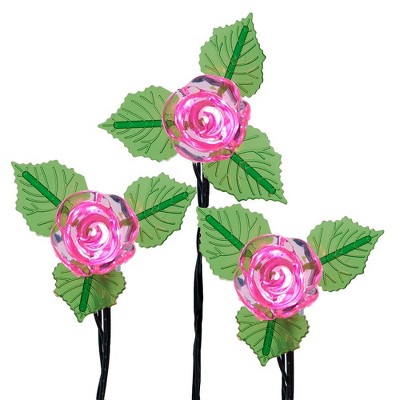 Kurt Adler UL 10-Light LED Pink Rose Light Set