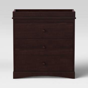 Delta Children Skylar 3-Drawer Dresser with Changing Top - Dark Chocolate