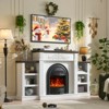 Farmhouse Electric Fireplace TV Stand with 30" Electric Fireplaces Heater - 4 of 4