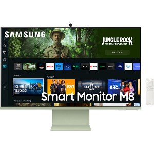 Manufacturer Refurbished Samsung M80C 32" 4K HDR Smart Monitor with Webcam, Spring Green - 1 of 1