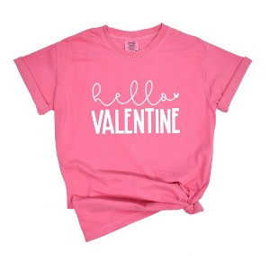 Simply Sage Market Women's Hello Valentine Short Sleeve Graphic Tee - 1 of 4