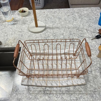 Better homes & garden general store dish rack with copper handles sale