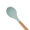 Unique Bargains Spoon Hand Wash Only Large Solid Spoon Silicone Wooden Handle 12.6" 1 Pc - 4 of 4