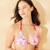 Women's Braided Rope Trim Triangle Bikini Top - Wild Fable™ Pink and Red Cowgirl Print - 3 of 4