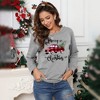 Christmas Pullover Sweatshirts for Women Crew Neck Long Sleeve Shirts for Christmas Christmas Tree Pattern Tops,Grey(Christmas Tree) - 2XL - 3 of 4