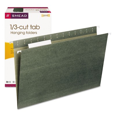 Smead Hanging Folders 1/3 Tab 11 Point Stock Legal Green 25/Box 64135