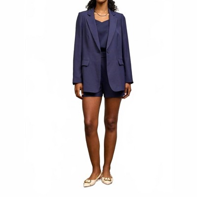 Women's Recycled Long Sleeve Blazer - SKIES ARE BLUE