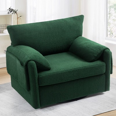 Whisen Modern Swivel Accent Chair & Single Sofa Lounge, Oversized Swivel Armchair, Comfortable Seating