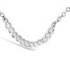 .925 Sterling Silver Diamond Accent Curved Bar Necklace- 18" - 4 of 4