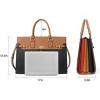 CLUCI Leather Briefcase for Women 15.6" Large Laptop Bag Computer Shoulder Bag Napa Pattern - 3 of 3