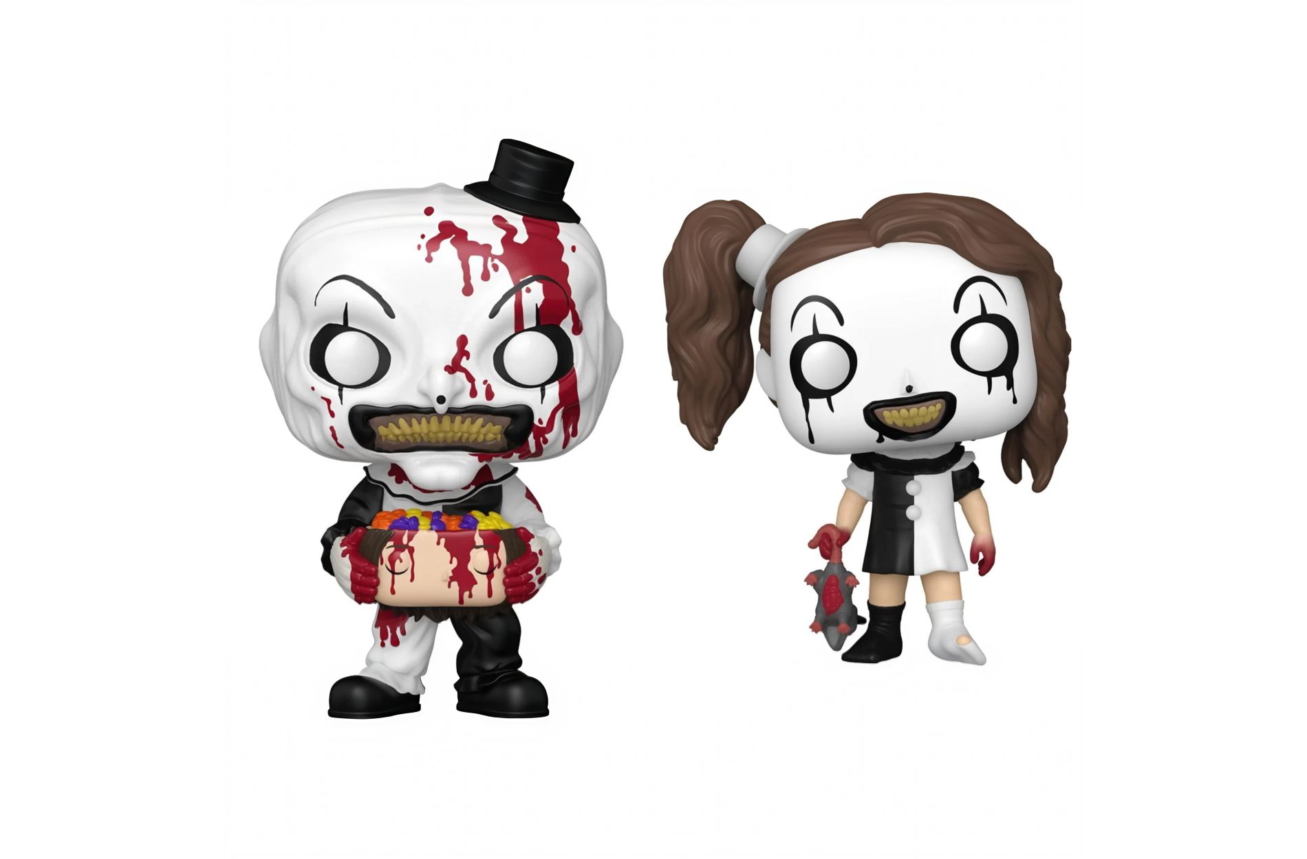 Funko Pop! 2 Pack Terrifier: Art the Clown with Head #1796 & Little Pale Girl #1749