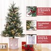 3ft Tabletop Christmas Tree, Pre-lit Xmas Tree with Cloth Bag Base - 4 of 4