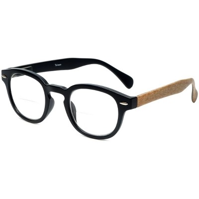 Calabria 4376CB Vintage Bi-Focal Reading Glasses with Matching Case in Wood +3.00